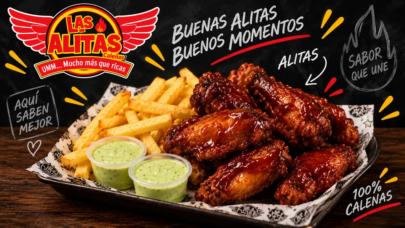 Alitas en salsa, recién hechas